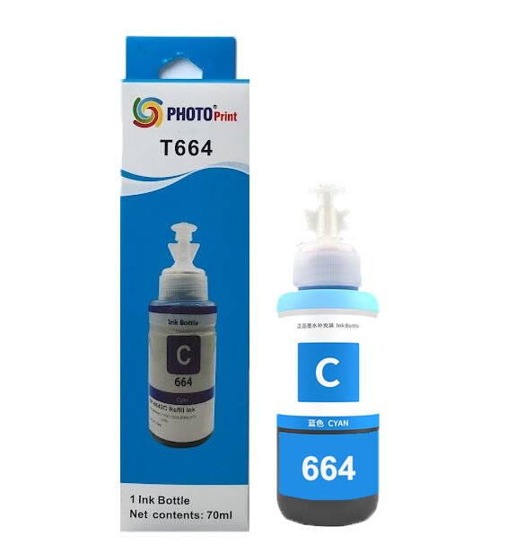 Epson 664 T6642 L565 Uyumlu Mavi İthal Muadil Mürekkep 70 ML