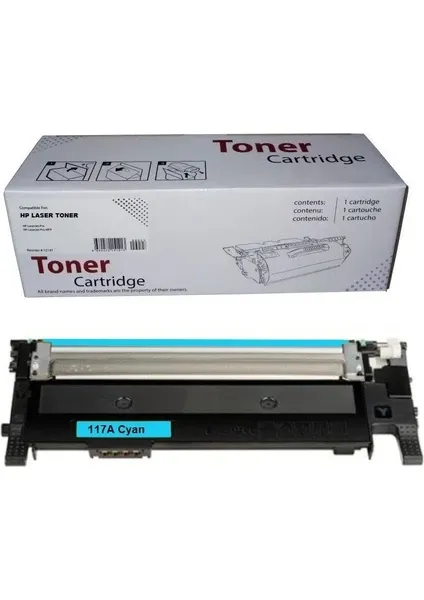 HP 150A Yazıcı Hp 117A / W2071A Mavi Ithal Toner 700 Sayfa Renkli Chipli