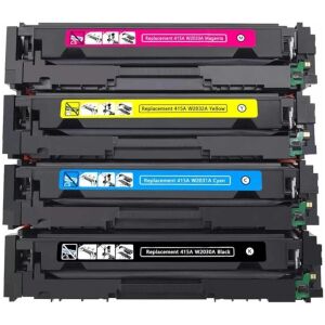 HP 415A (W2030A-W2031A-W2032A-W2033A) M454DN Uyumlu CHİPLİ 4 Renk Toner Seti