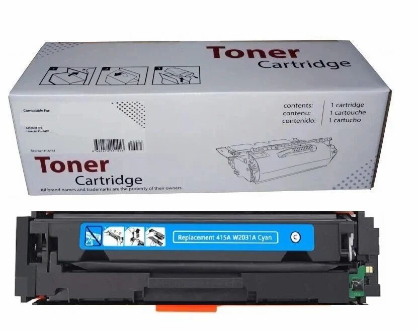 HP 415A W2031A M454DN Uyumlu CHİPLİ Mavi İthal Muadil Toner