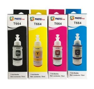 Epson 664 T6641 L210 Uyumlu 4 Renk İthal Muadil Mürekkep Seti 4 X 70 ML