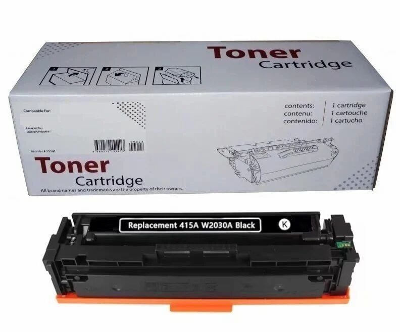 ﻿Hp Color LaserJet Enterprise MFP M480f Yazıcı 415A CHİPSİZ Siyah Muadil Toner  2400 Sayfa