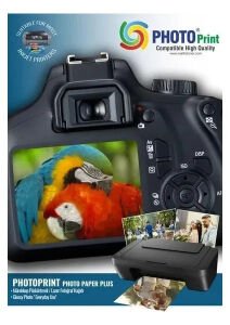 Photo Print Hp Officejet Pro 8218 Için 100 Adet A4 Parlak Çift Taraflı Fotoğraf Kağıdı 135 Gram ( Mürekkepli Yazıcılar Için)