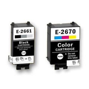 Photo Print® Epson Workforce WF-100W T266-T267 E2661 / E2670 2'li Siyah ve Renkli Muadil Kartuş Seti 250 Sayfa