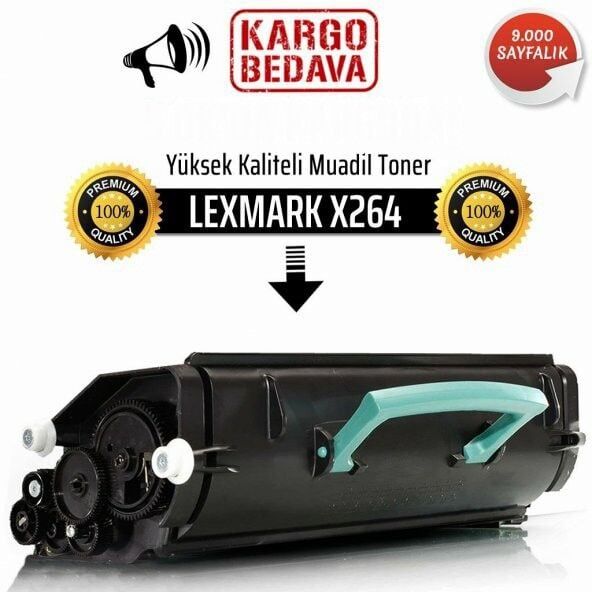 Lexmark X466  Chipli İthal Muadil Toner 9.000 Sayfa