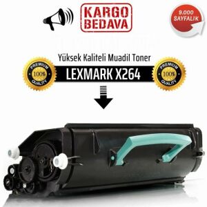 Lexmark X464  Chipli İthal Muadil Toner 9.000 Sayfa