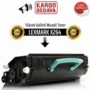 Lexmark X363DW  Chipli İthal Muadil Toner 9.000 Sayfa