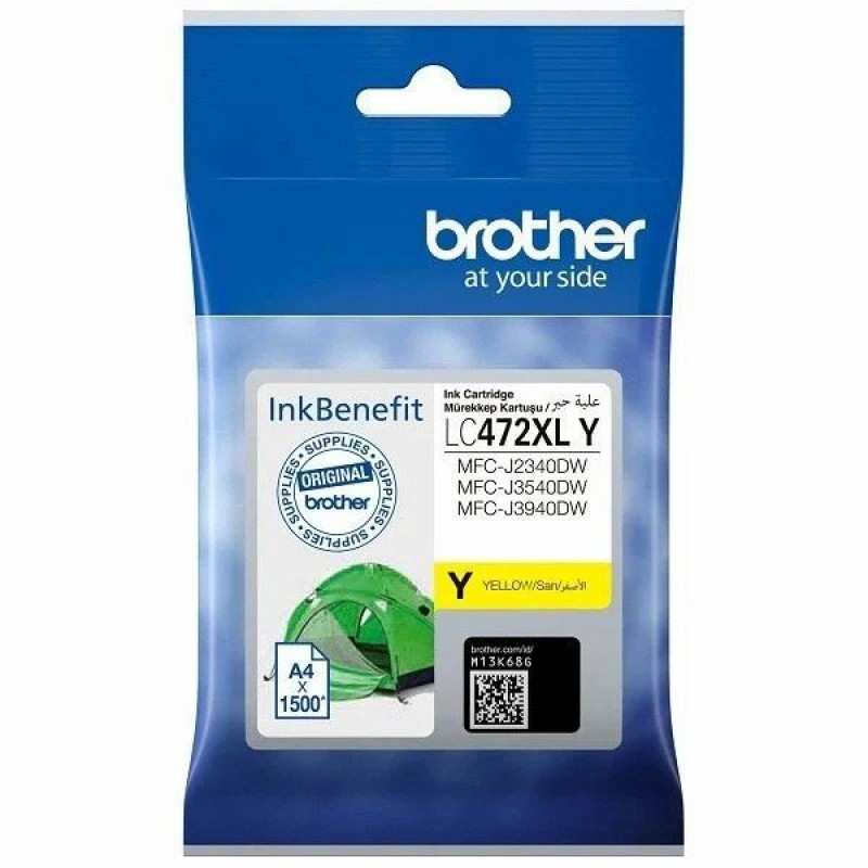Brother MFC-J2340DW LC472XL Y Sarı Orijinal  Kartuş  1500 Sayfa
