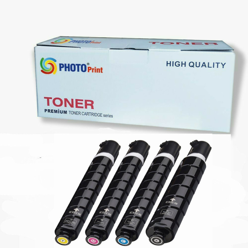 Canon C-EXV49 Muadil Toner Set/ IR-C3320 / IR-C3325 4 Renk İthal Muadil Toner Seti Siyah 36.000 Sayfa, Renkliler 19.000 Sayfa