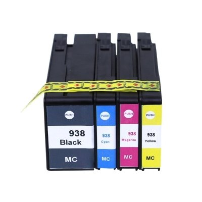 HP 938 4 Renk İthal Muadil kartuş Seti / Siyah 1.250 Sayfa / Renkliler 800 Sayfa