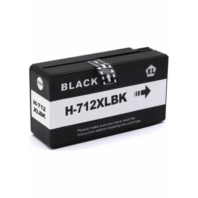 HP 712 Siyah İthal Muadil Kartuş / 1.000 Sayfa
