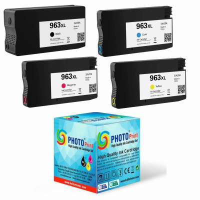 Photo Print 9019 All-in-One 963XL-967XL 4 Renk Muadil Kartuş Set 1.600 Sayfa