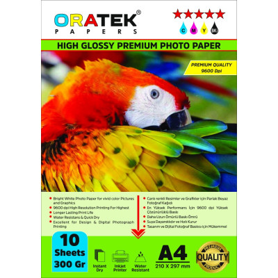 Epson 112 L6460 Fotoğraf Kağıdı  A4 Premium Parlak Çift Taraflı 300 gr.10 Adet