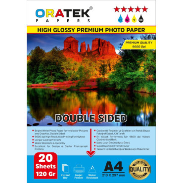 Epson T664/6641 L455 Fotoğraf Kağıdı A4 Premium Parlak 120 gr 20 Adet