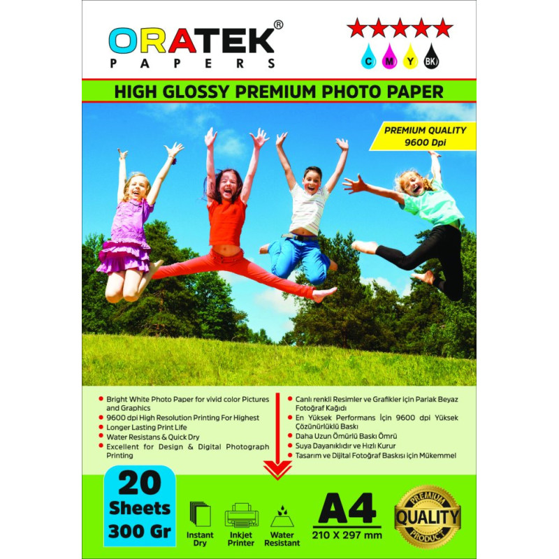 Epson Pro ET-5850 Fotoğraf Kağıdı A4 Premium Parlak 300 gr.20 Adet