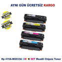 Hp W1A79A|Hp W1A80A|Hp W1A78A|415A 1 SET Çipsiz Muadil Toner