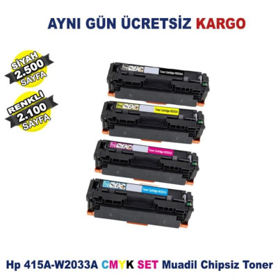 Hp W1A79A|Hp W1A80A|Hp W1A78A|415A 1 SET Çipsiz Muadil Toner