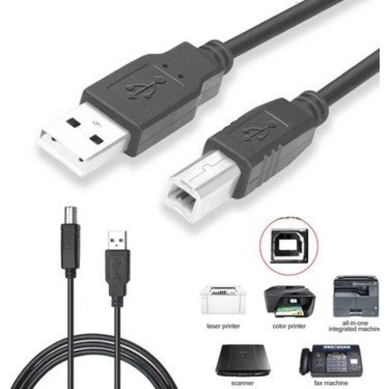 Hp Color LaserJet Pro M479fnw Muadil Toner 1.5 Metre Yazıcı Kablosu - USB A To B Printer Cable | Tüm Markalara Uyumludur. 1.5mt