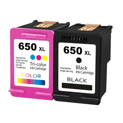 Hp Deskjet 4640 650XL Siyah-Renkli İthal Muadil Kartuş Seti  siyah 500 Sayfa-Renkli 500 Sayfa