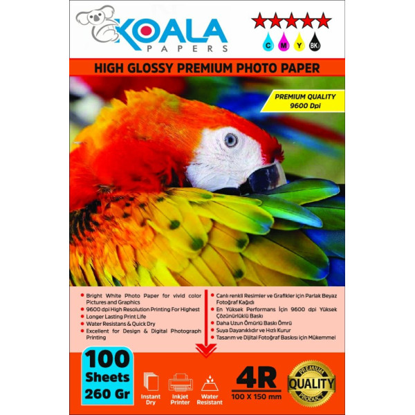 Brother Yazıcılar için Evertday Premium Parlak 10x15cm Fotoğraf kağıdı 260 gr. 100 Adet
