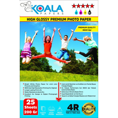 Epson T664/6641 L455 Evertday Premium Parlak 10x15cm Fotoğraf kağıdı 200 gr. 25 Adet