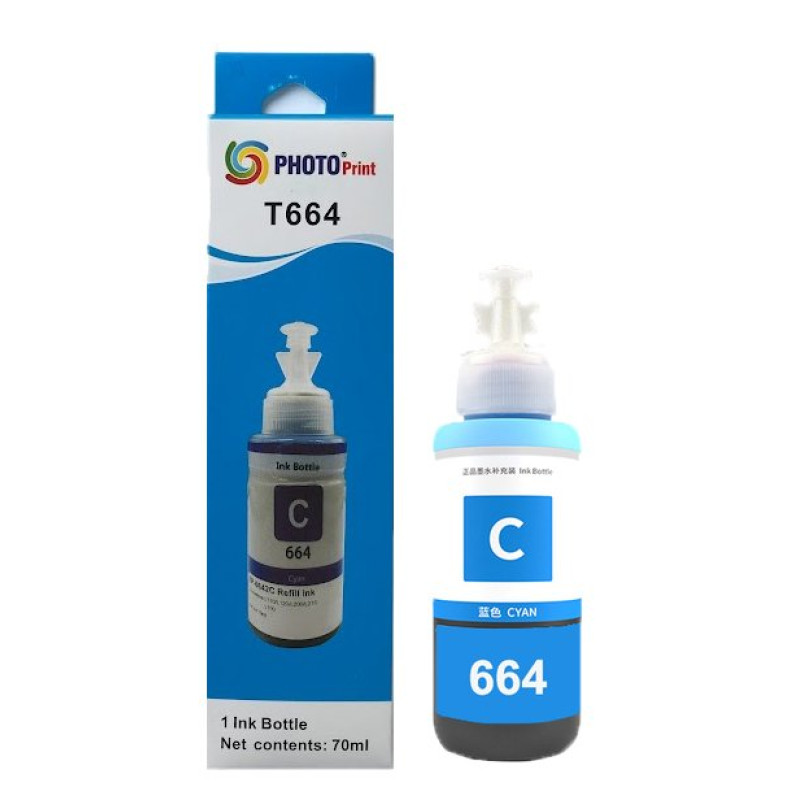 Epson ECOPRINT L1300  664 T6642 Uyumlu Mavi Muadil Mürekkep 70 ML