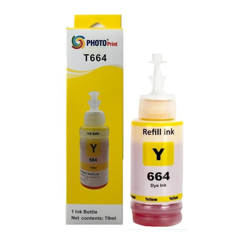 Epson 664 T6644 Sarı Muadil Mürekkep