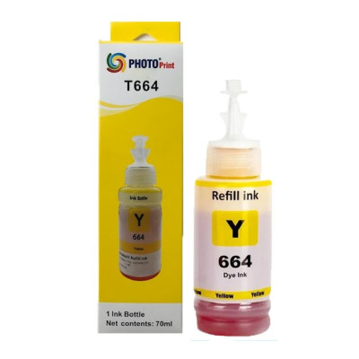 Epson ECOPRINT L382  664 T6644 Uyumlu Sarı Muadil Mürekkep 70 ML