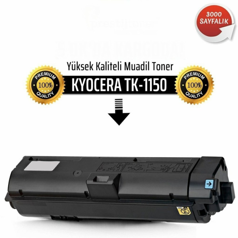Kyocera Ecosys P2235dn TK-1150 Chipli Siyah İthal Muadil Toner 3.000 Sayfa