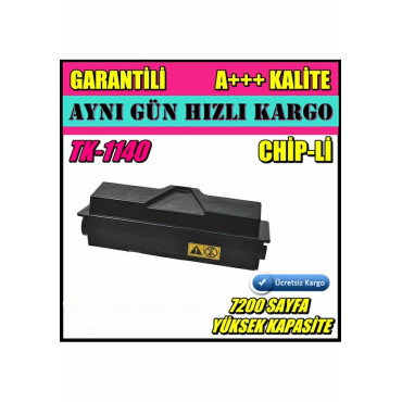 Kyocera FS-1135 TK-1140 Chipli Siyah İthal Muadil Toner 7.200 Sayfa