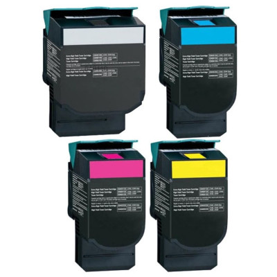 Lexmark C544N  C540/544 Chipli 4 Renk  İthal Muadil Toner Seti  2.500 Sayfa