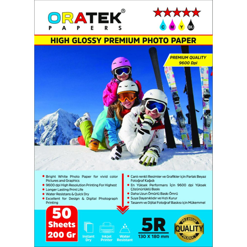 Epson 103 L3550 Evertday Premium Parlak 13x18cm Fotoğraf kağıdı 200 gr. 50 Adet