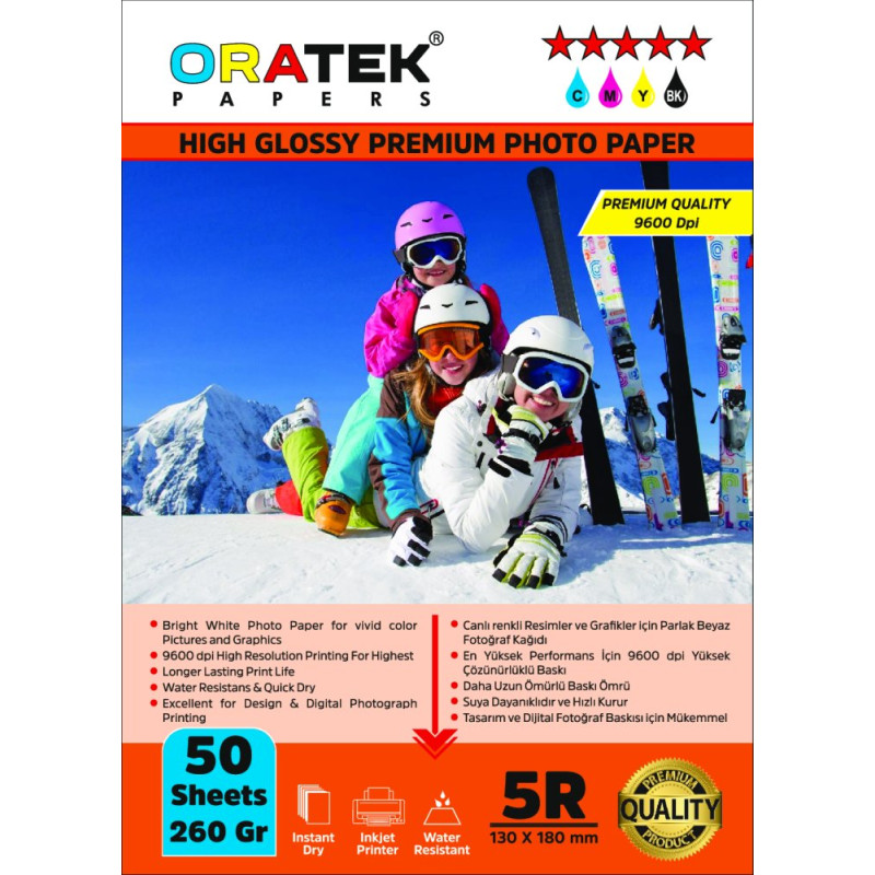 Brother Yazıcılar için Evertday  Premium Parlak 13x18cm Fotoğraf kağıdı 260 gr. 50 Adet