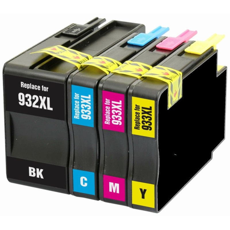 HP Officejet 7510 Kartuş Set 4 Renk Takım Muadil Yüksek Kapasite 932XL-933XL