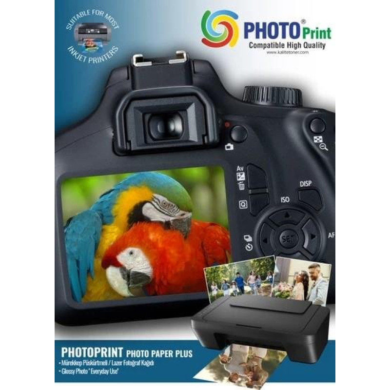  Epson Ecotank 103  L1110 / L3100 / L3101 / L3110 / L3111 / L3150 / L3151 / L3160 / L5190 Uyumlu 50 Adet 13x18 cm Fotoğraf Kağıdı 300 Gr.