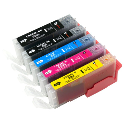XPlus® Canon Pixma Mg7500  Kartuş Set 5 Renk Takım Muadil Yüksek Kapasite 550XL-551XL