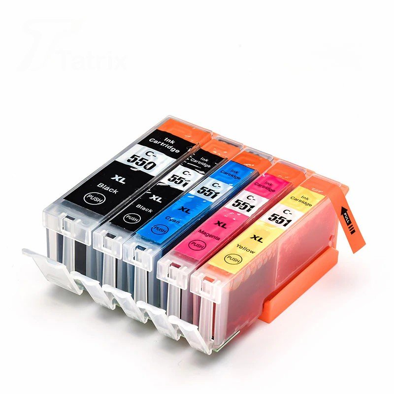 Photo Print®  Canon Pixma Mx725  Kartuş Set 5 Renk Takım Muadil Yüksek Kapasite 550XL-551XL
