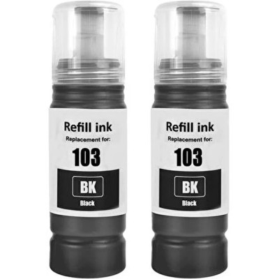 Epson 103 L3110 Uyumlu 2 Adet Siyah Muadil Mürekkep 70ml