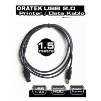 Epson 103 L3252 1.5 Metre Yazıcı Kablosu - USB A To B Printer Cable | Tüm Markalara Uyumludur. 1.5mt