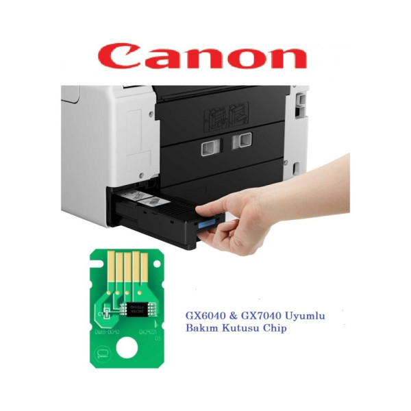 Canon GX6140 GI-46 MC-G01 Muadil Atık Kutusu Bakım Tankı Chipi