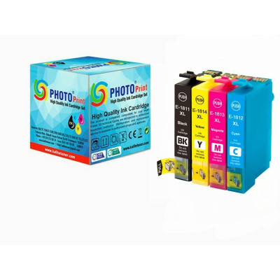 Epson  XP-202 18XL T1811-1812-1813-1814  4 Renk İthal Muadil Kartuş Seti