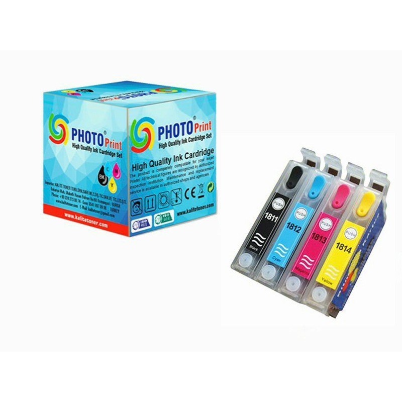 Epson XP-425 18XL T1811-1812-1813-1814 Uyumlu Muadil Kartuş Seti