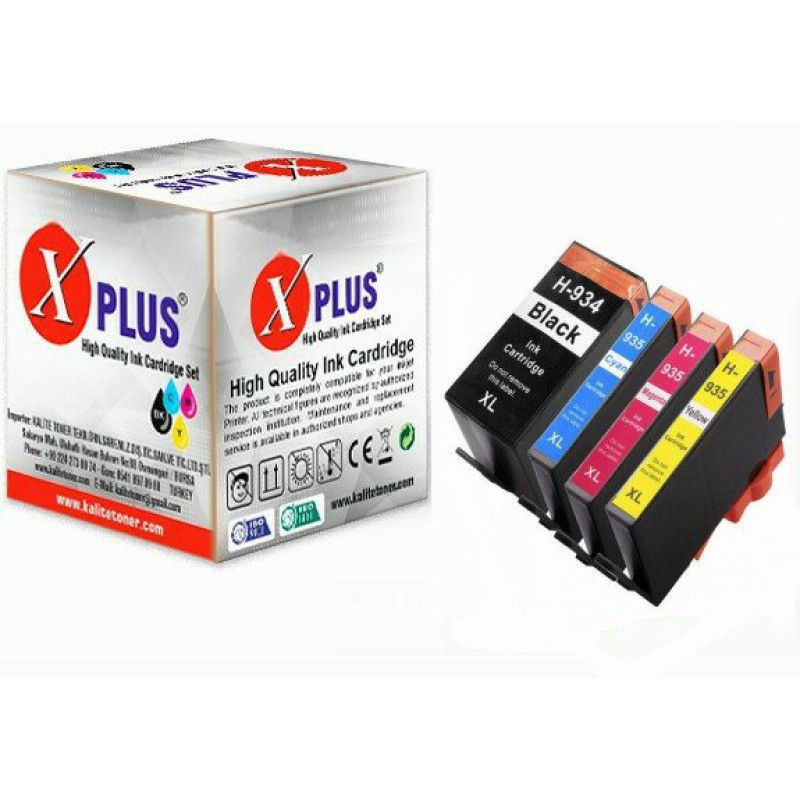 XPlus® Hp OfficeJet 6825 Muadil Kartuş Set 4 Renk Takım  934XL/935XL