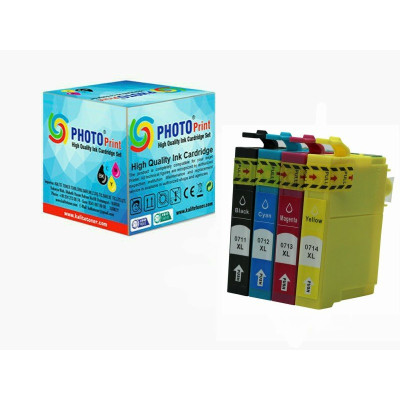 Photo Print® Stylus SX400 T0711 T0712 T0713 T0714  4 Renk Muadil Kartuş Seti 500 sayfa