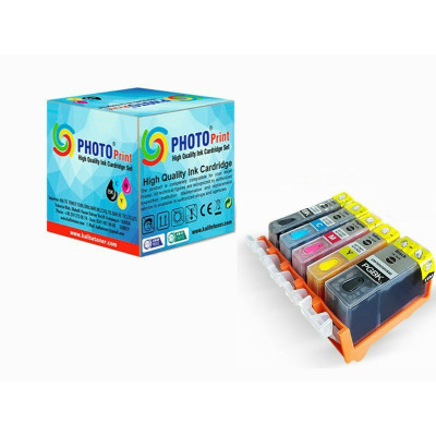 Canon İP3600 PGI 520 / CLI 521 5 Renk İthal Muadil Kartuş Seti  500 Sayfa