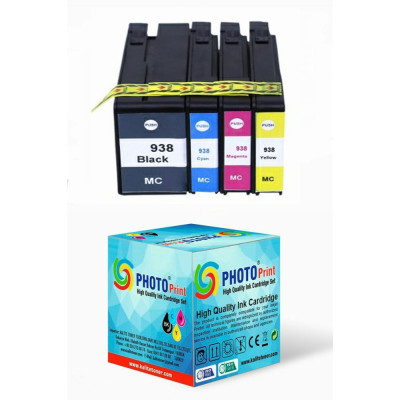 HP 938e Yüksek Kapasite 9720 / 9730 / 9110 / 9120 / 9130  4 Renk İthal Muadil kartuş Seti