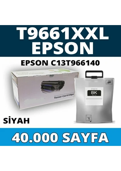 Epson Workforce Pro WF-M5799DWF T9661XXL Ithal Muadil Kartuş (40.000 Sayfa)